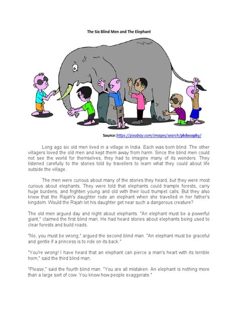 The Six Blind Men And The Elephant Pdf