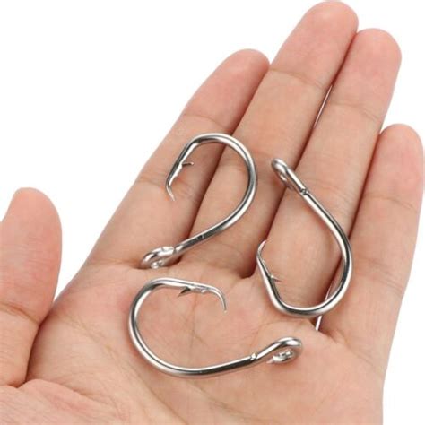 Pcs Saltwater Stainless Steel Fishing Hooks Tuna Circle Big