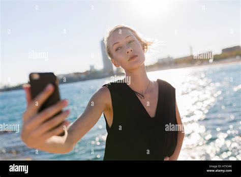 Beautiful Blonde Girl Taking Selfie Hi Res Stock Photography And Images Alamy