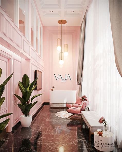 The Feminine Yet Bold Ambiance In Lobby Area Pink Bold Lobby