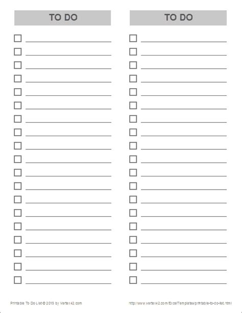 Printable To Do List