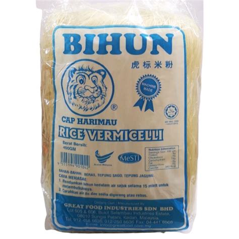 Bihun Cap Harimau Cap Harimau Rice Vermicelli 400g Lazada