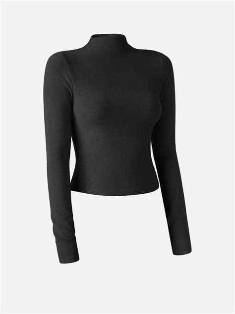 Eco Mousse® Thermal Brushed Mock Neck Crop Top Mock Neck Crop Top