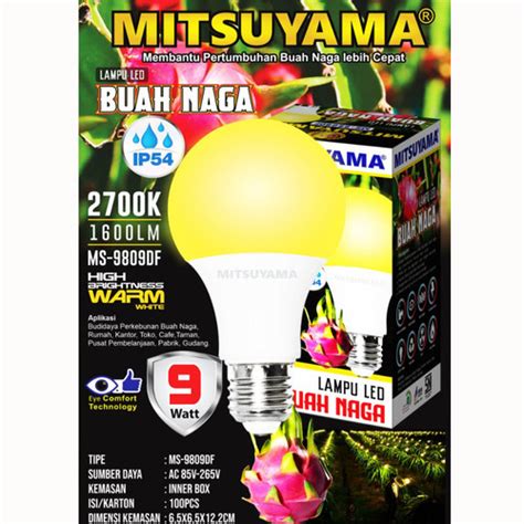 Jual LAMPU BOHLAM LED BUAH NAGA 9 WATT WARM WHITE DRAGON FRUIT LAMPU