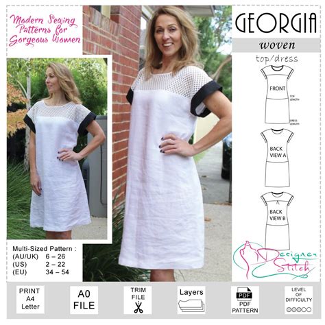 Pippa Wrap Dress Sewing Pattern Pdf Designer Stitch