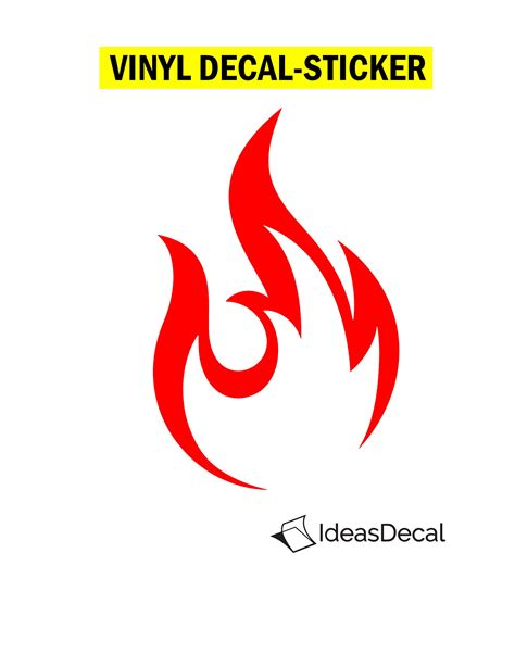 Fire Flame Vinyl Decal Sticker Etsy