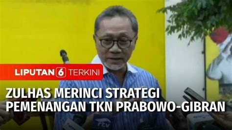 Zulkifli Hasan Merinci Strategi Pemenangan TKN Prabowo Gibran Usai