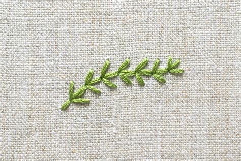 How To Work The Fern Stitch In Hand Embroidery