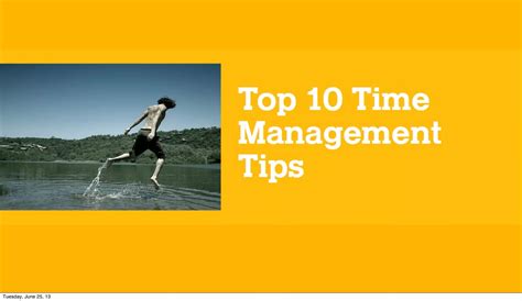 Top 10 Time Management Tips Ppt