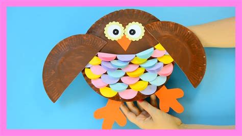 Paper Plate Owl Craft For Kids Free Template