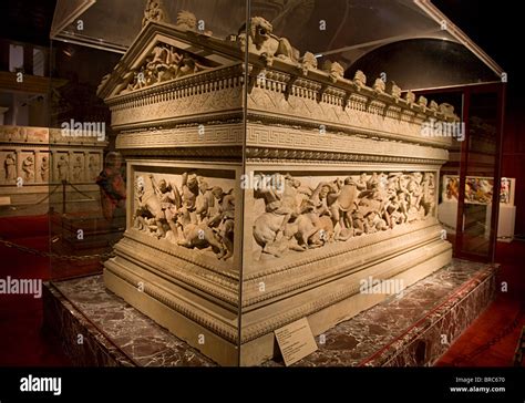 The Alexander Sarcophagus Istanbul Museum Of Archaeology Contained