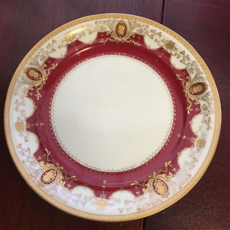Ivory China Meito China Made In Japan Hand Painted Red And Gold