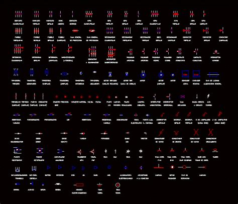 Symboles électriques au format DWG 81 70 Ko Bibliothèque CAO