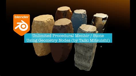 Livenoding Geometry Nodes Procedural Rock Or Menhir By Taiki Mitsuishi