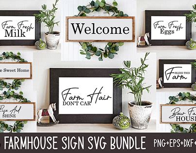 Sign Bundle Farmhouse Svg Projects Photos Videos Logos