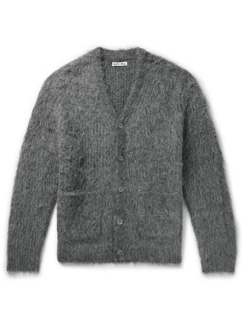 Alex Mill Brushed Alpaca Blend Cardigan Gray Alex Mill