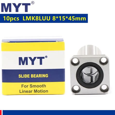 Pcs Myt High Precision Lmk Luu Long Type Square Flange Linear Bearing