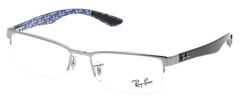 Eyeglasses Ray Ban Rx 8412 2502 5417 Man Gun Rectangle Frames Semi