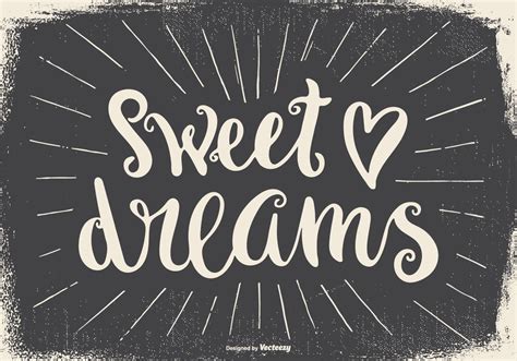 Sweet Dreams Typographic Illustration Vector Art At Vecteezy