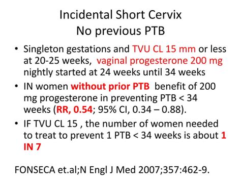 New Progesterone Guideline For Preterm Labor And Incidental Shortened