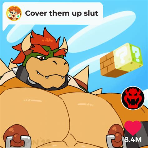 Rule 34 1boy 1girls Bara Barazoku Bowser Collar Cover Them Up Slut Female Gay Koopa Looking At