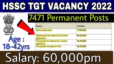 Haryana Tgt Vacancy Apply From All States Hssc Hssc Tgt