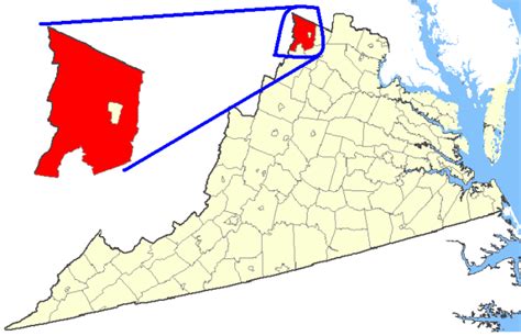 Map Showing Frederick County Virginia