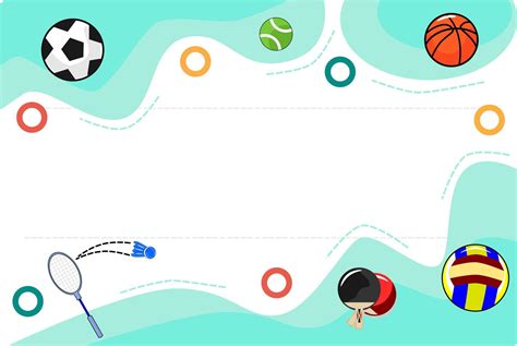 Simple Vector Background With Sports Theme And Turquoise Dominant Color