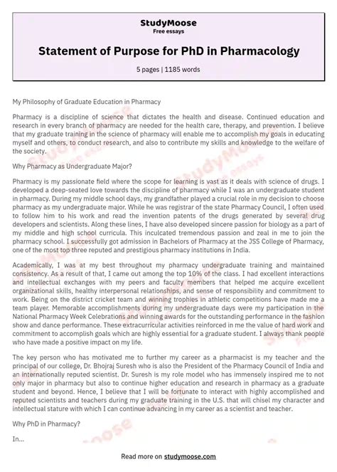 Statement Of Purpose For Phd Sop For Phd Sample Pdf Hot Sex Picture