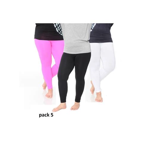 White Mark Pack Of 3 Womens Plus Size Legging One Size Fits Most