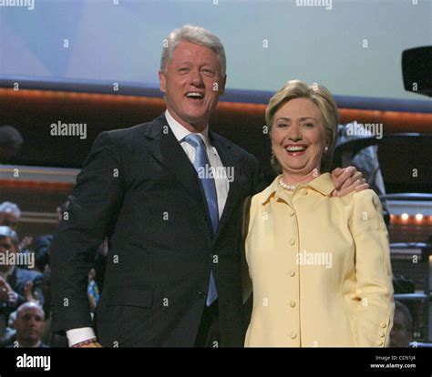 Jul 26 2004 Boston Ma Usa Former President Bill Clinton And His Wife New York Senator Hillary