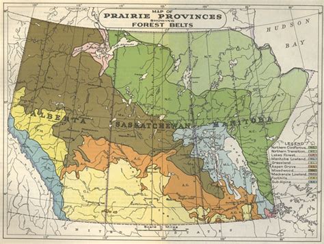 Map Of Prairie Provinces Showing Forest Belts Flickr