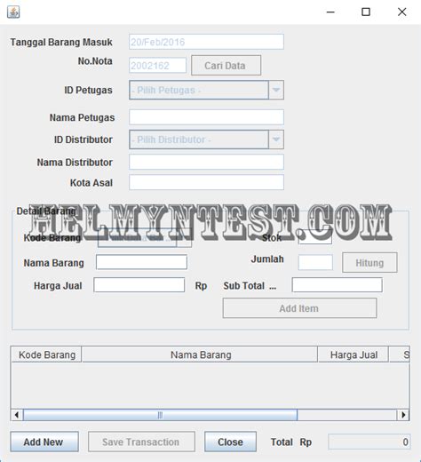 Cara Membuat Aplikasi Penjualan Dengan Netbeans Dalam