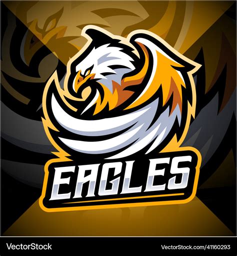 Eagles esport mascot logo design Royalty Free Vector Image