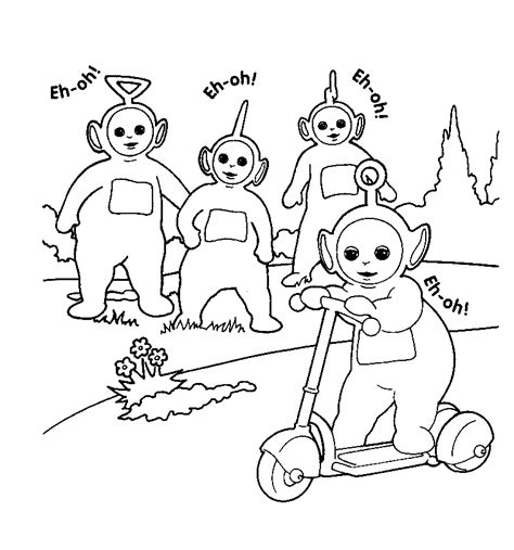 dibujos para colorear teletubbies - Clip Art Library