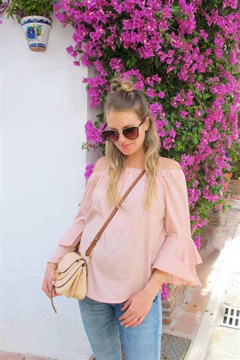 Nude Blouse With Ruffled Sleeves Fashion Blog Heartfelt Hunt By Marie