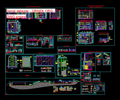 Proje Sitesi Genel Detaylar Autocad Projesi