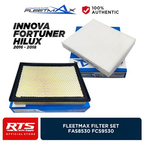 Fleetmax Set Air And Cabin Filter For Toyota Innova Fortuner Hilux