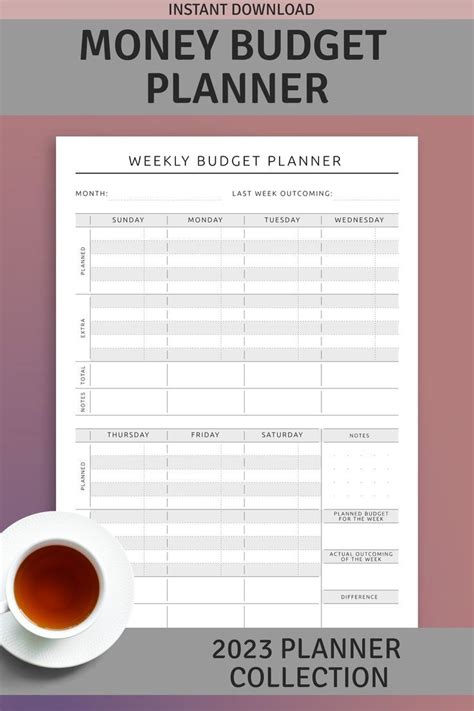 Money Budget Planner To Itemise All Those Important Bills And Payments