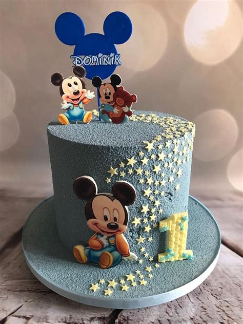 Mickey Mouse cake | Mickey mouse birthday cake, Baby mickey mouse cake ...