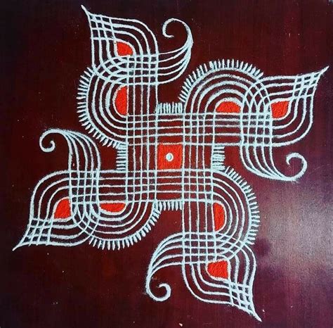 Chithirai Madham Lotus Padi Kolam 3 2 Dots Easy Beginners Rangoli Easy