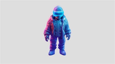 Fortnite Glitched Outfit A Blue And Purple Ou Download Free 3d Model