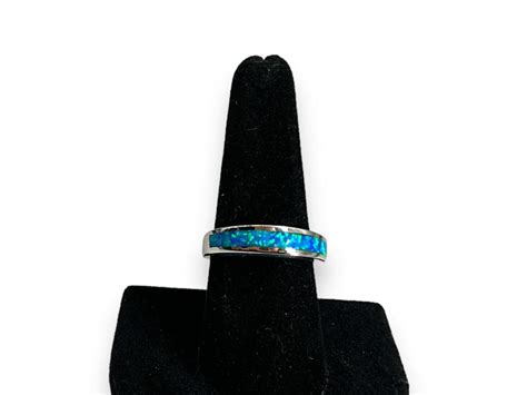 Lot Sterling Silver And Opal Ring