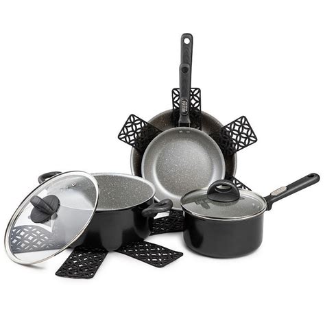 Brooklyn Steel Co Satellite 8 Pc Nonstick Cookware Set Cookware Set