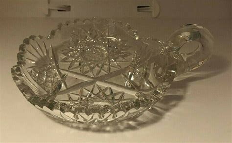 Vintage Crystal Relish Candy Dish With Handle Etsy