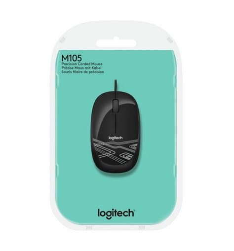 Logitech M105 Corded Mouse Black