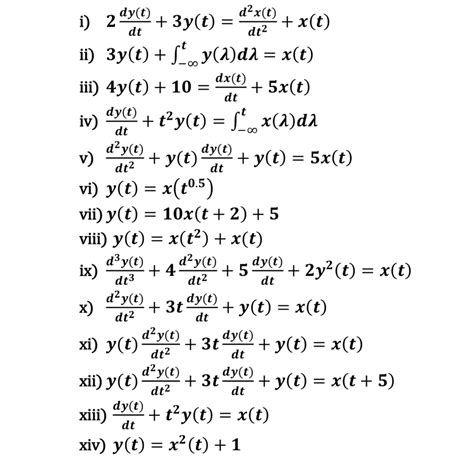 Solved For Each Of The Systems Defined By The Differential Chegg