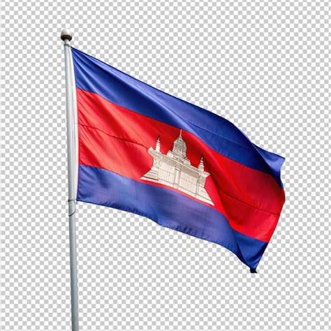 Premium PSD Cambodia Flag On Transparent Background