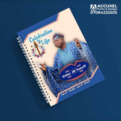 Get Memorable Custom Burial Jotter Design And Printing - Design And Printing Company In Kwara ...