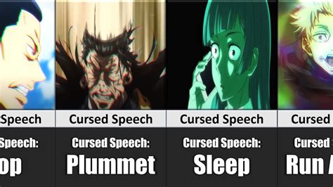 Every Cursed Speech Command By Toge Inumaki Youtube